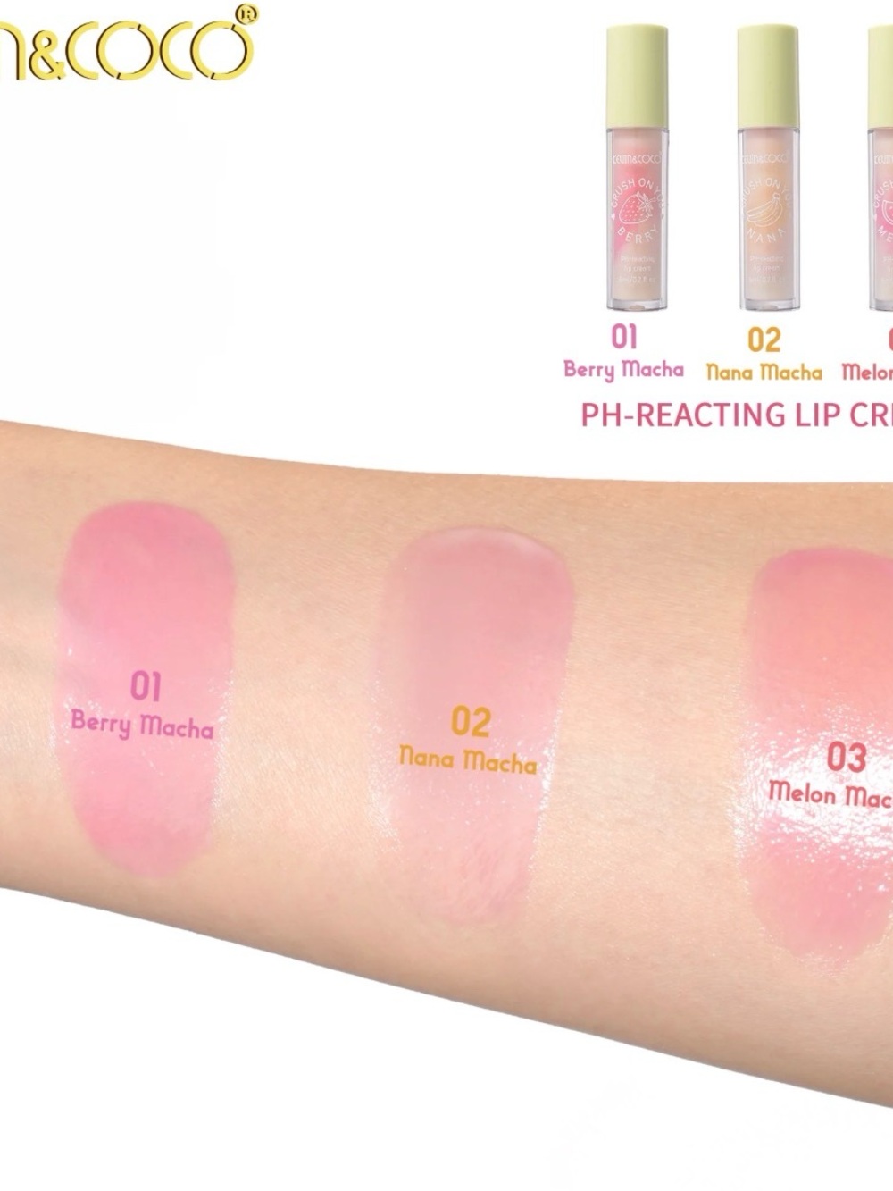PH-Reacting Lip Gloss Balm - Berry Macha Pink